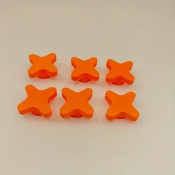 6 - Pack Reusable Tube Plugs with Threaded Sealing Caps (Orange)
