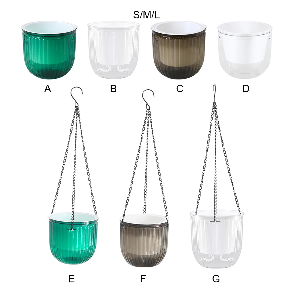 

Convenient And Safe Hanging Flowerpot With Wide Application In Home And Office Fish Tank Hydroponic LucencyRoundNo Chain 16 5cm