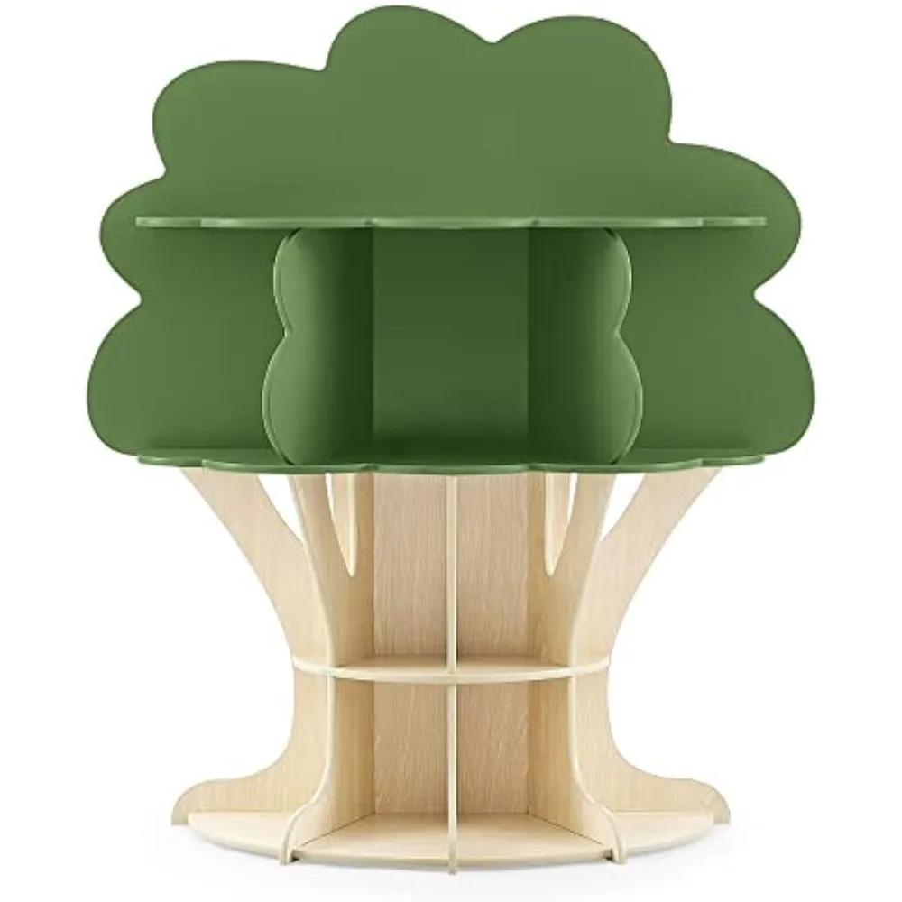 

Книжная полка, мебель, книжная полка для детей, книжный шкаф с деревом-Сертифицированный Зеленый папоротник Greenguard, натуральный