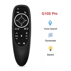 Enhanced Air Mouse Voice Remote Control with 2.4G Wireless Gyroscope and IR Learning (G10S Pro)