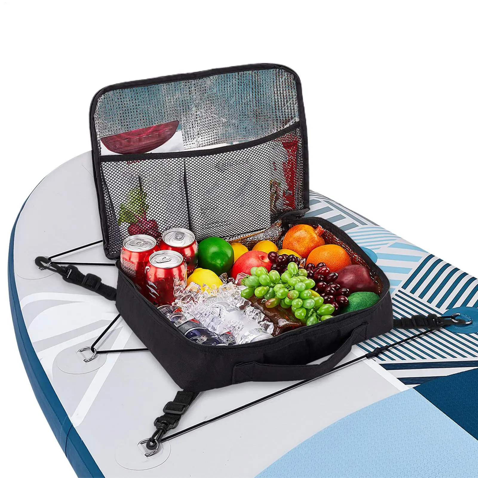 Paddleboard Deck Bag SUPPaddle Storage Bag Paddle Deck Refrigerator Bag Elastic mesh Storage Bag Sup Accessories