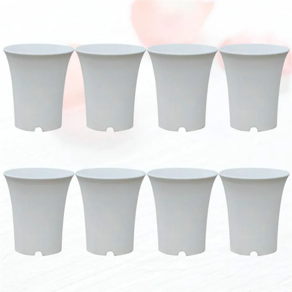 100 stuks plantenpotten van kunststof, kweekpotten 10 cm met 100 steeketiketten, bloempotten voor planten, plastic kweekpotten, rond, voor fruit, groenten, vetplanten, zaailingen, stekken, verplanten
