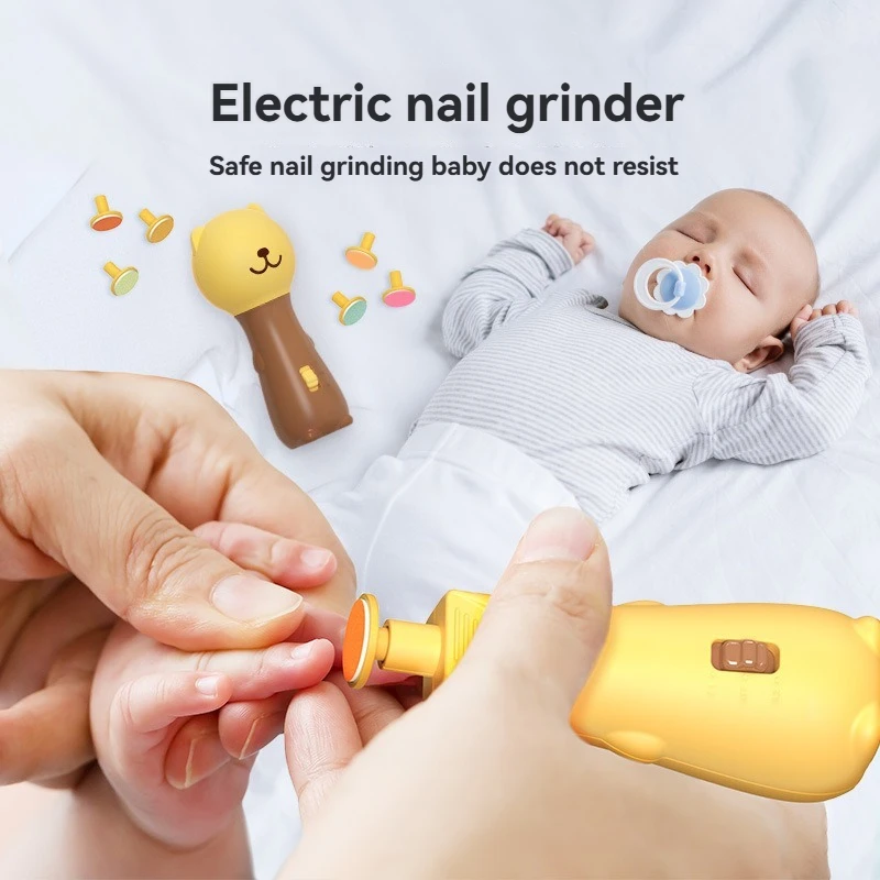Baby Cartoon Electric Nail Grinder Safe Bass Nail Clipper Artifact Night Light Design Clippers Manicure easter