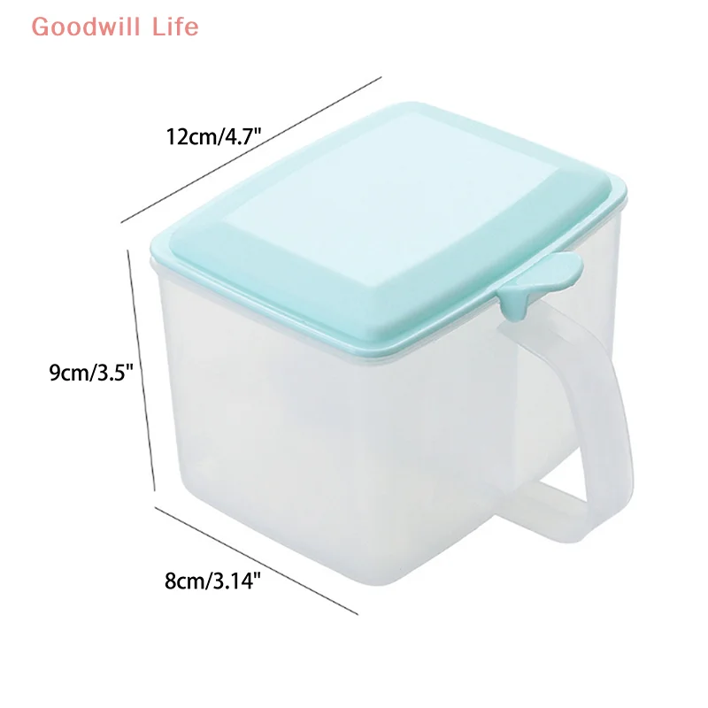 2 Grids Seasoning Box Transparent Lid Salt Pepper Seasoning Jar Household Sugar Condiments Storage Container Kitchen Gadgets