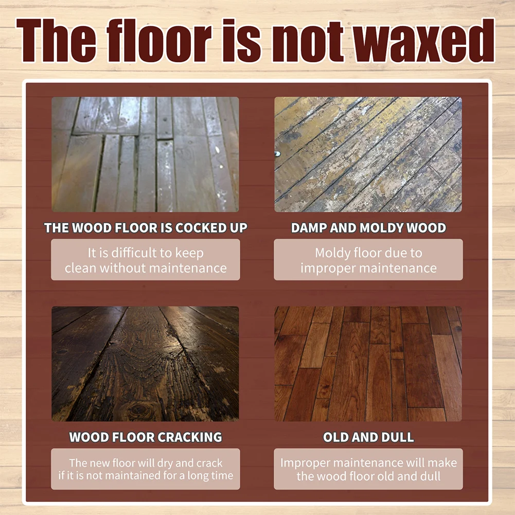 Wood Wax Oil Furniture Polish Anti-Corrosion Non-Toxic Wooden Floor Maintenance 100g