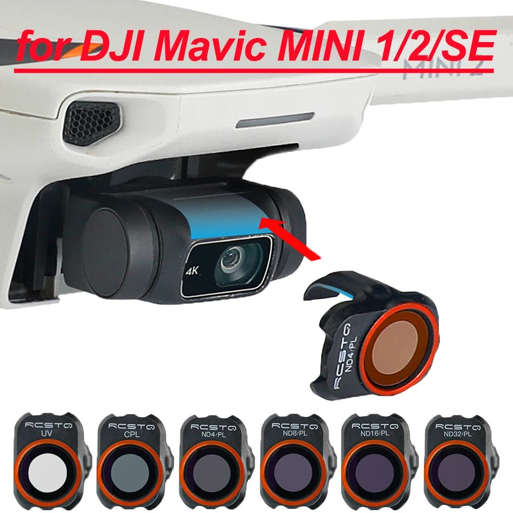 1/4/6pcs Camera Lens Filters for DJI Mavic Mini 1 2 SE UV/CPL/ND/PL Set Drone Lens Protector Optical Glass Protective Lenses Kit