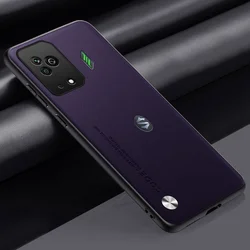 Luxury Silicone PU Leather Phone Case with Matte Finish - BlackShark Edition for Black Shark 5 (PURPLE)