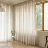 Pinch Pleated Drapes Light Filtering Living Room Sheer Curtain Panels 96" Long Hooks Traverse Included Unique Design Elegant 2