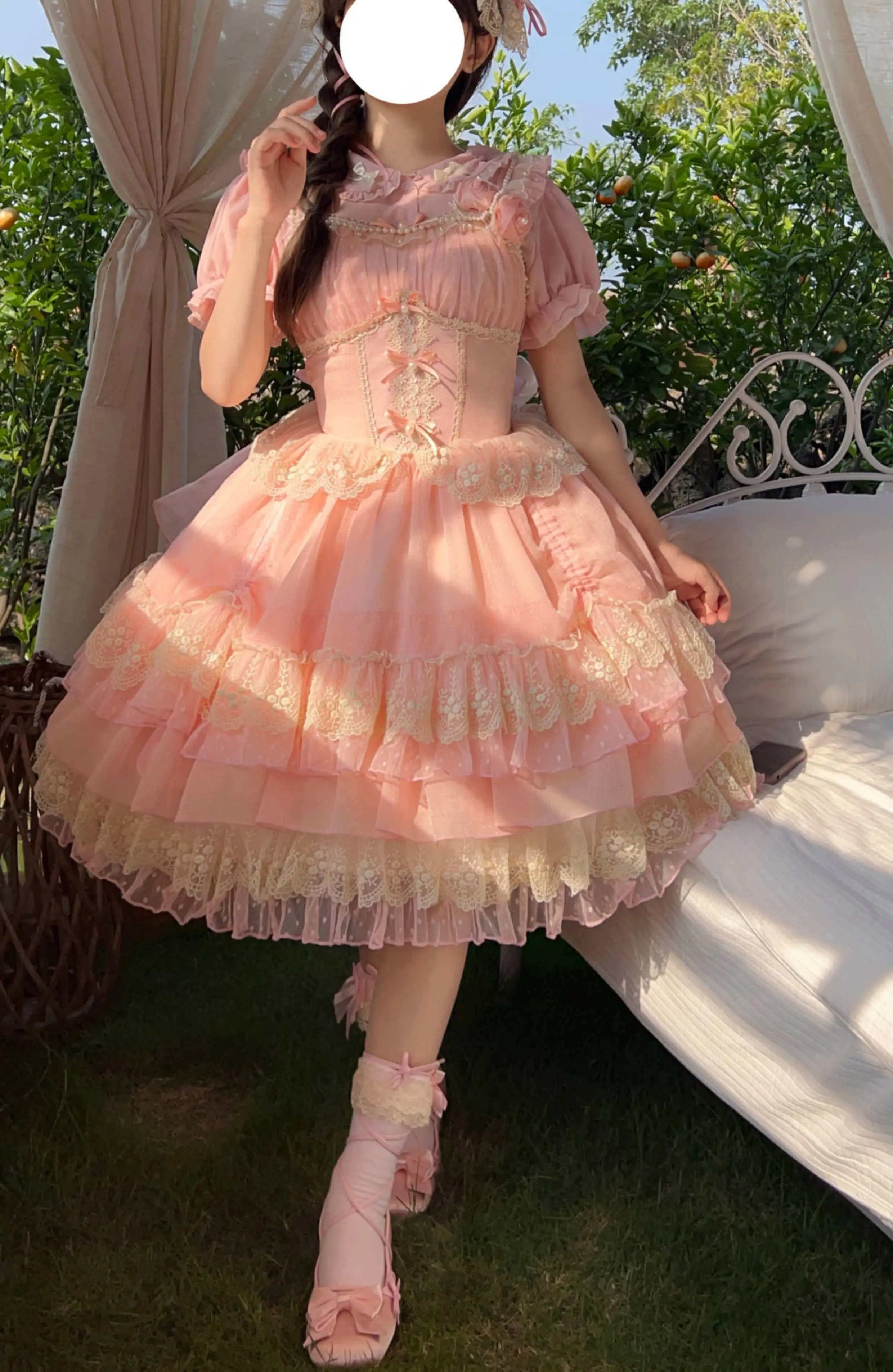 ★YOUTHBATH★YBX SOUP Loli layered lace dress★正規品/送料込 Annie's Tea Party Women's Lolita JSK Dress Princess Lace