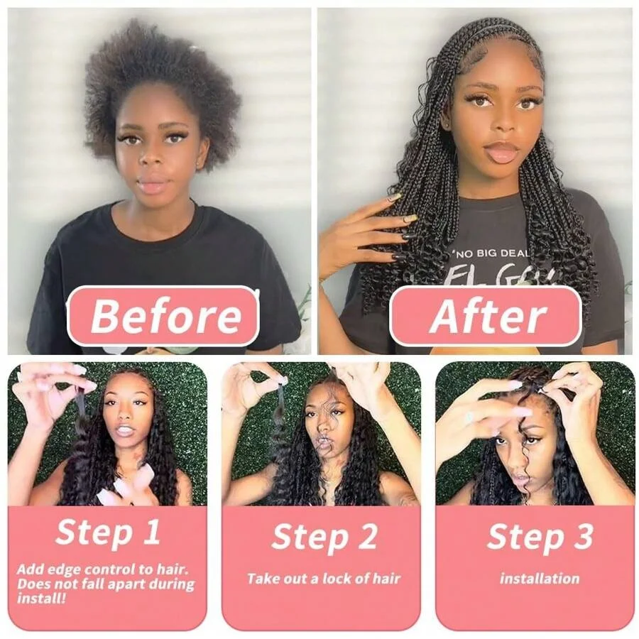 32 Inch Human Braiding Hair For Boho Braids Natural Color Deep Water Wave Bulk Human Hair For Braiding No Weft Wet And Wavy 110g 4