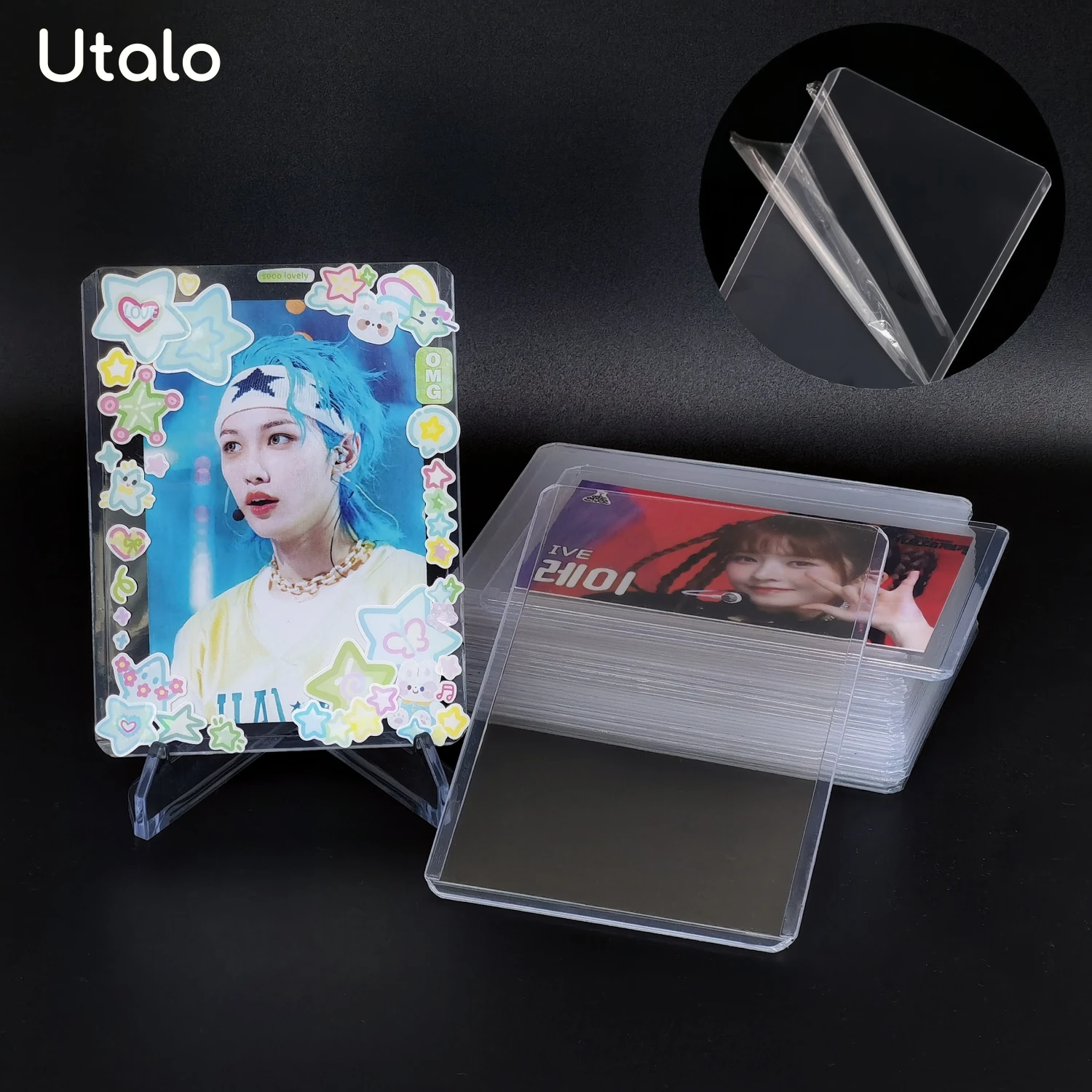 Utalo 1 ~ 50 Pcs 35PT Protective Toploader KPOP Photocard Supply Double-sided Film Cardholder - Keep Cards Safe & Scratch-free