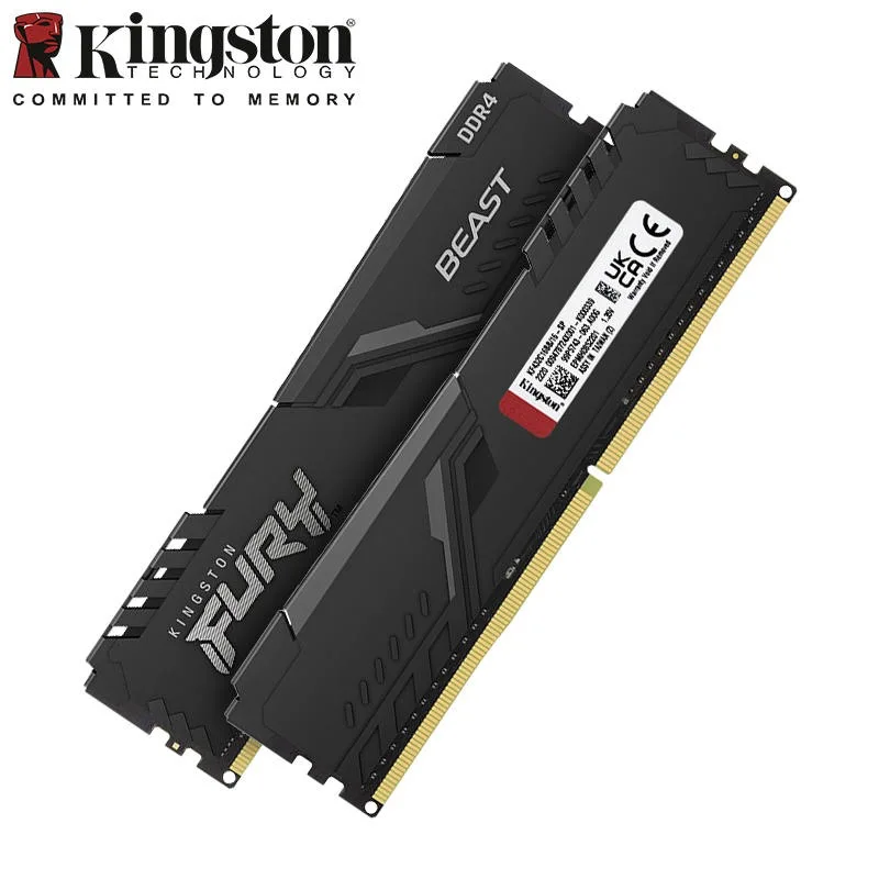 Kingston BEAST Fury DDR4 RAM XMP EXPO 3600 3200 2666 2400MHz 8GB 16GB 32 Oyun Masaüstü Belleği PC4-25600 PC4-19200 288Pin DIMM