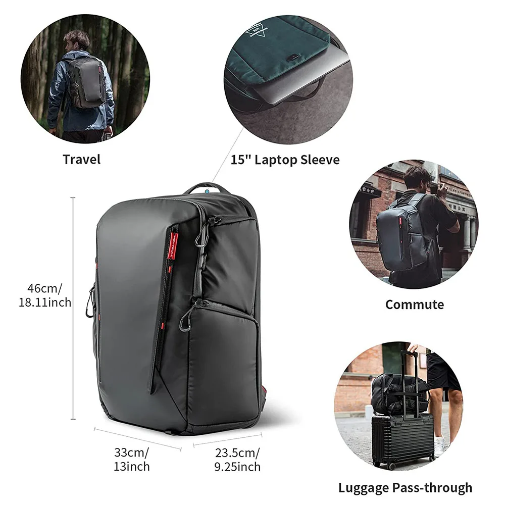 Ulanzi BP09 zaino per fotocamera 22L grande capacà impermeabile digale SLR fotocamera fotografia borsa da viaggio supporto per treppiede Video all'aperto 44 Ulanzi BP09 zaino per fotocamera 22L grande capacà impermeabile digale SLR fotocamera fotografia borsa da viaggio supporto per treppiede Video all'aperto 44