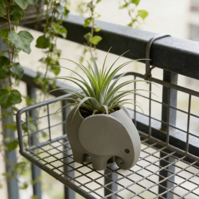 Adorable Elephant Planter: Mini Desktop Greenery Display & Minimalist Decor Gift