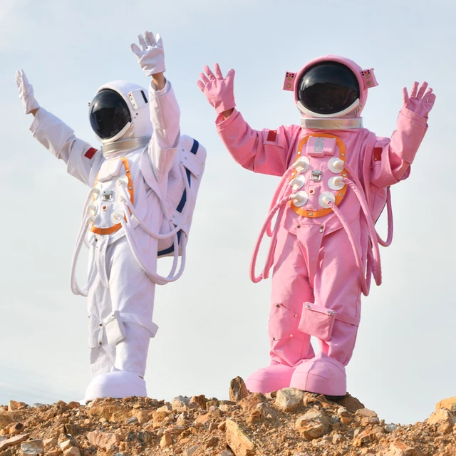 Tuta spaziale simulata alta astronauta Costume Cosplay di Halloween casco  spettacolo di carnevale Performance Wear Fancy Dress Up Adult Kids -  AliExpress