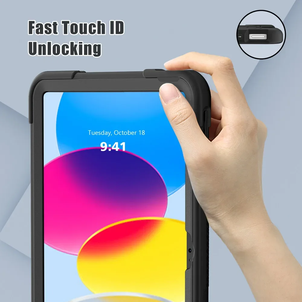 360° Full Body Heavy Duty Shockproof Tablet Case with Ott Armor Box Cover