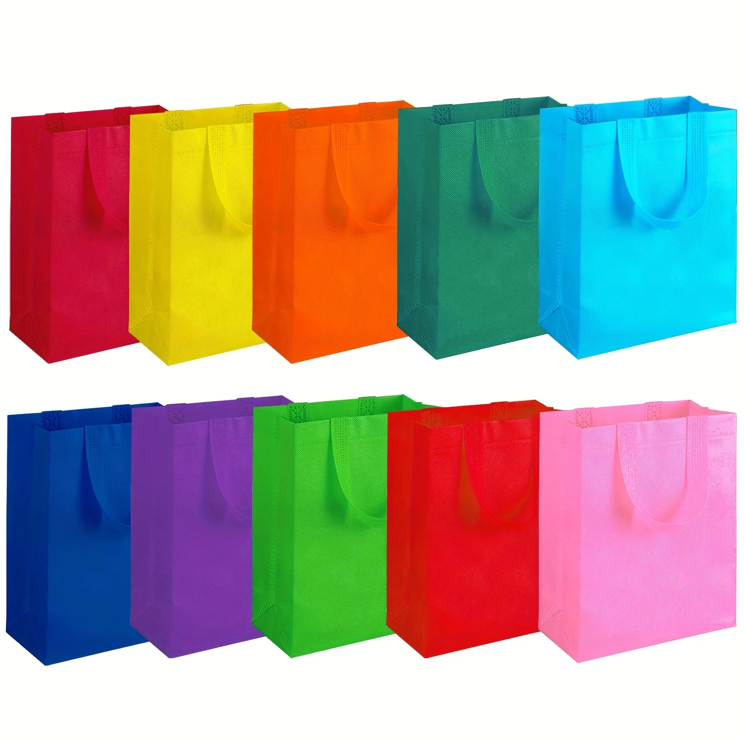 10'lu orta boy üç boyutlu hediye keseleri, yeniden kullanılabilir küçük hediye keseleri, kulplu hediye keseleri, parti hediyeleri için kullanılır