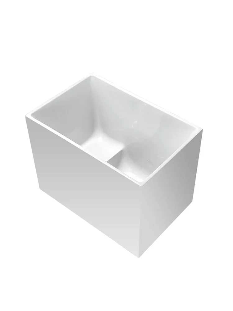 

Japanese Small Unit Deepen Square Small Bathtub Acrylic Independent Adult Household Bathtub Mini Sitting Bathtub