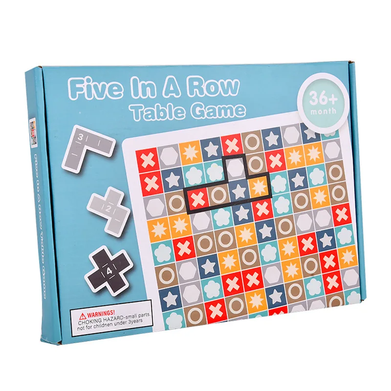 Children's Board Game Five In A Row Against The Game Puzzle Fun Kindergarten Thinking Ability To Enhance Wooden Toys 4