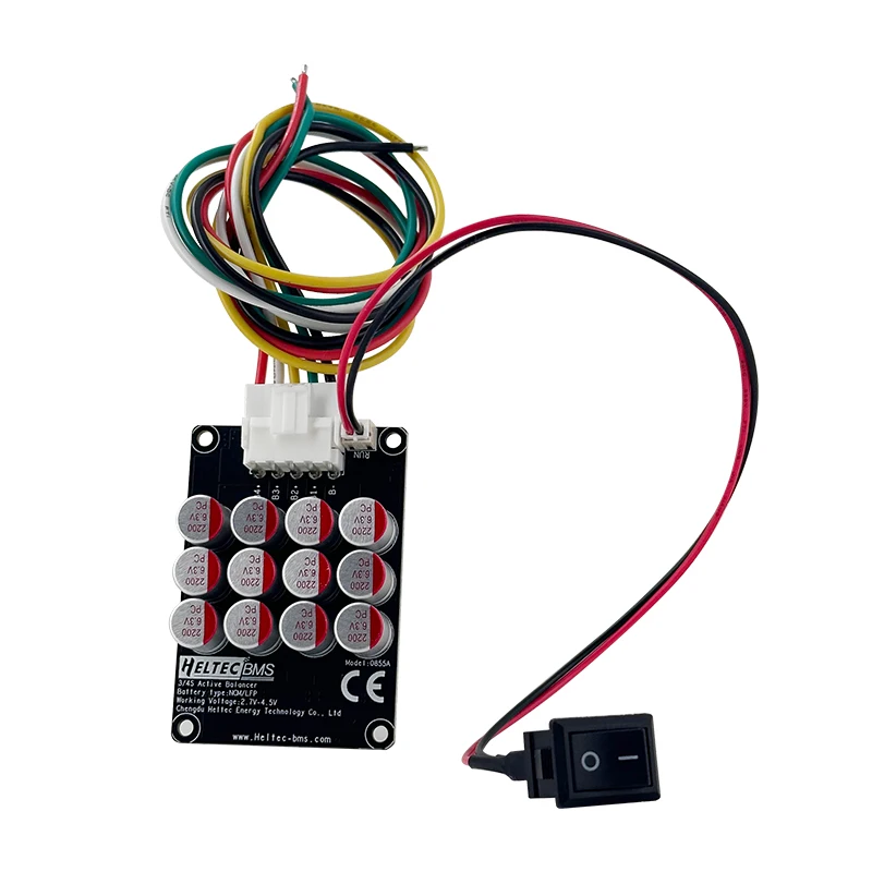 Détail des composants SMD sur la carte d'équilibrage actif LiPo/LiFe/LTO 5.5A