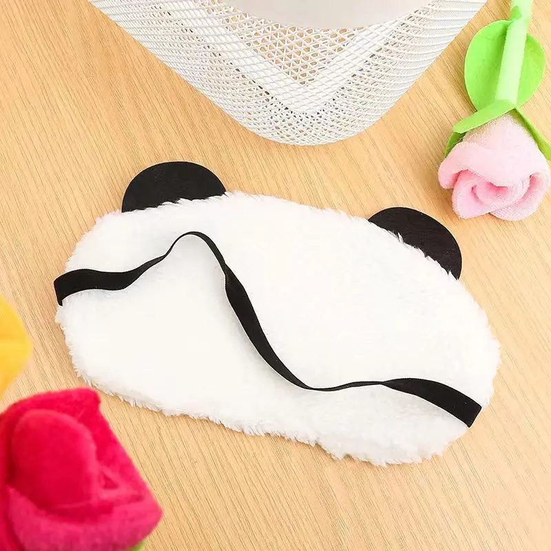 Cartoon Cute Girl Student Eye Mask Panda Eye Mask Plush Fabric Individual Packaging Home Travel Comfortable Sleep 2