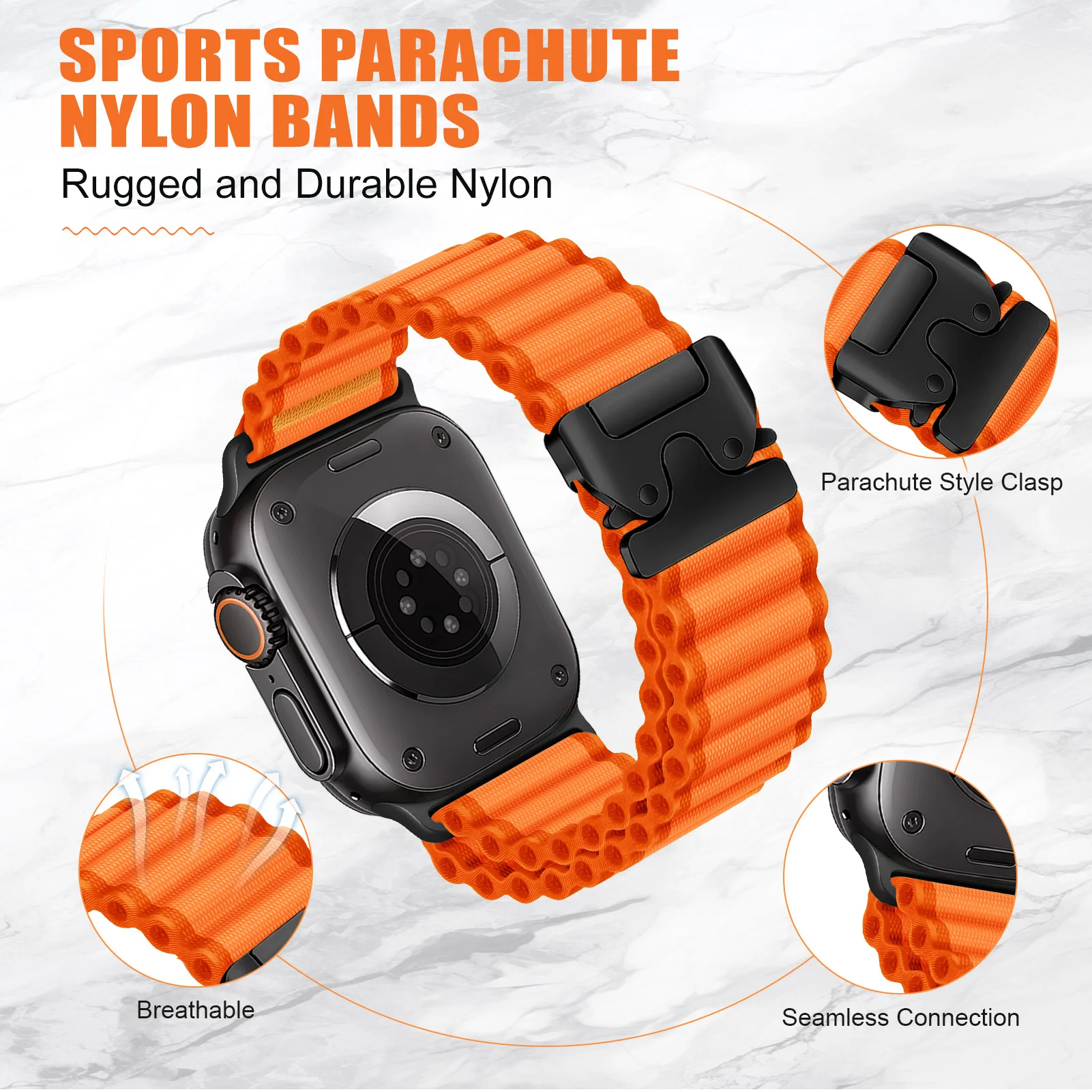 Nylon Parachute Bracelet Strap