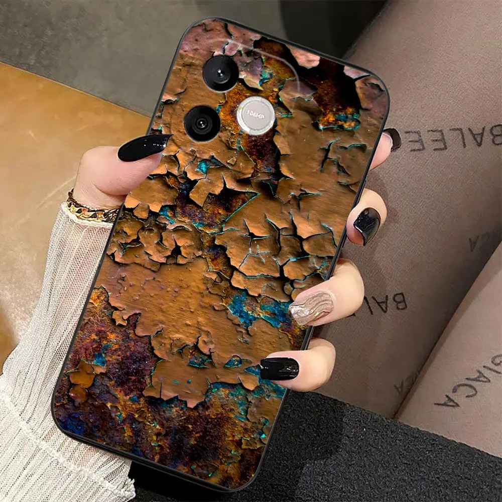 Coarse Metal Texture Rust Phone Case - Stylish Protective Shell Cover