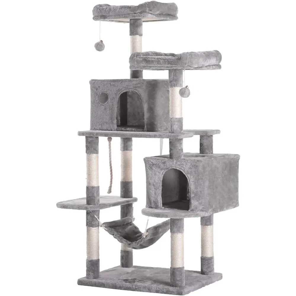 

Tower for Cats Scratcher 2 Bigger Plush Condos Scratcher With a House Perch Hammock for Kittens Cats Pet Products Scraper Toys