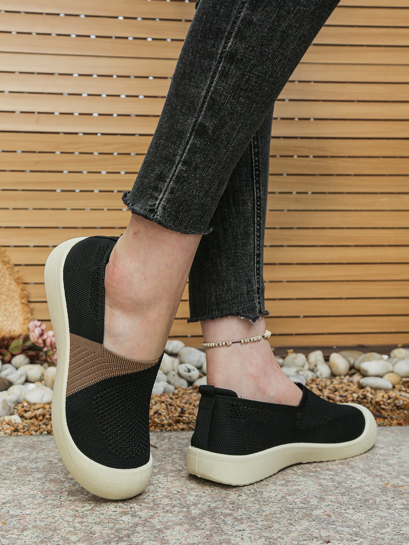 Spring 2026 Women's Casual Flat Shoes Knitted Upgraded Version Comfortable Loafers Fashionable Ladies' Footwear Free Shipping