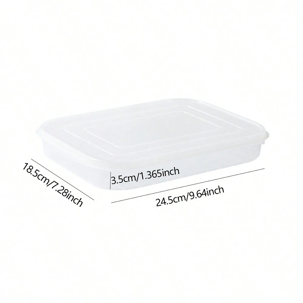 1pc Transparent With cover Grid Refrigerator Large Capacity Storage Box Frozen Meat Compartment Food Sub-packed Kitchen Tools