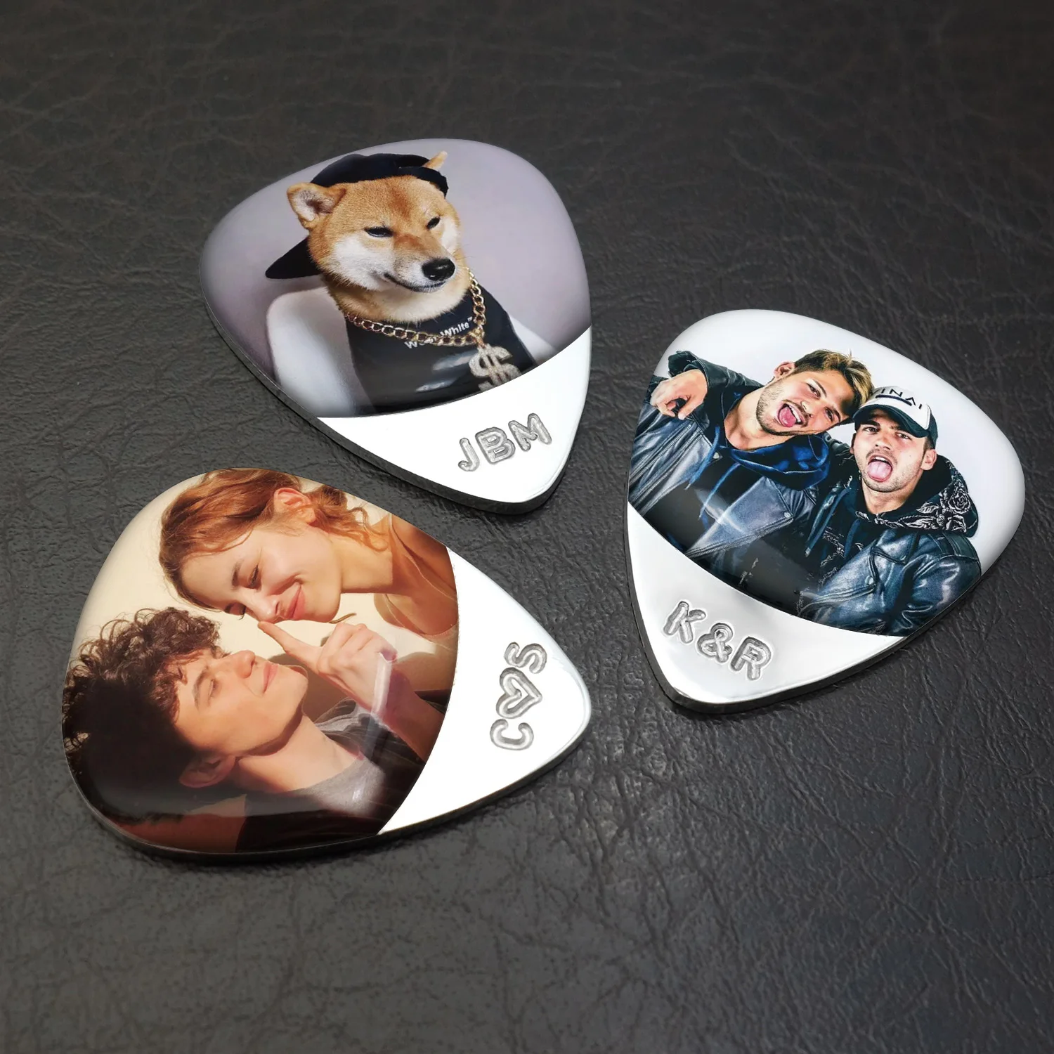 Personalized Guitar Pick Custom Photo Guitar Pick Hand Stamped Guitar Pick Pick Keepsake Gift for Him Graduation Father\'s Gift