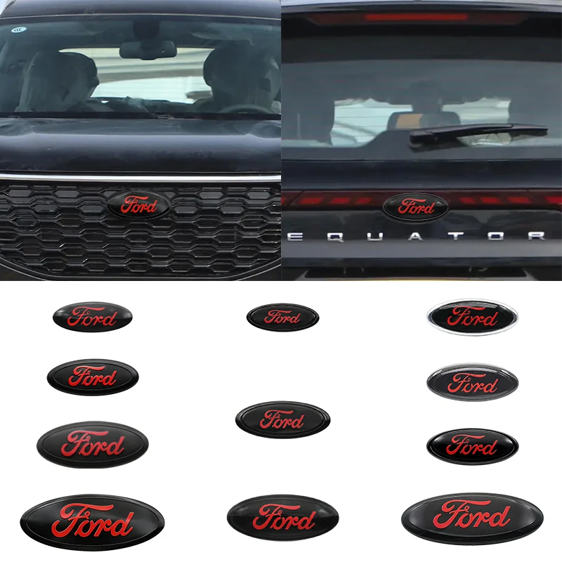 포드 포커스 머스탱 피에스타 푸마 레인저 쿠가 MK7 MAX F150 몬데오 이스케이프 자동차 전면 후드 엠블럼 트렁크 배지 스티커 액세서리