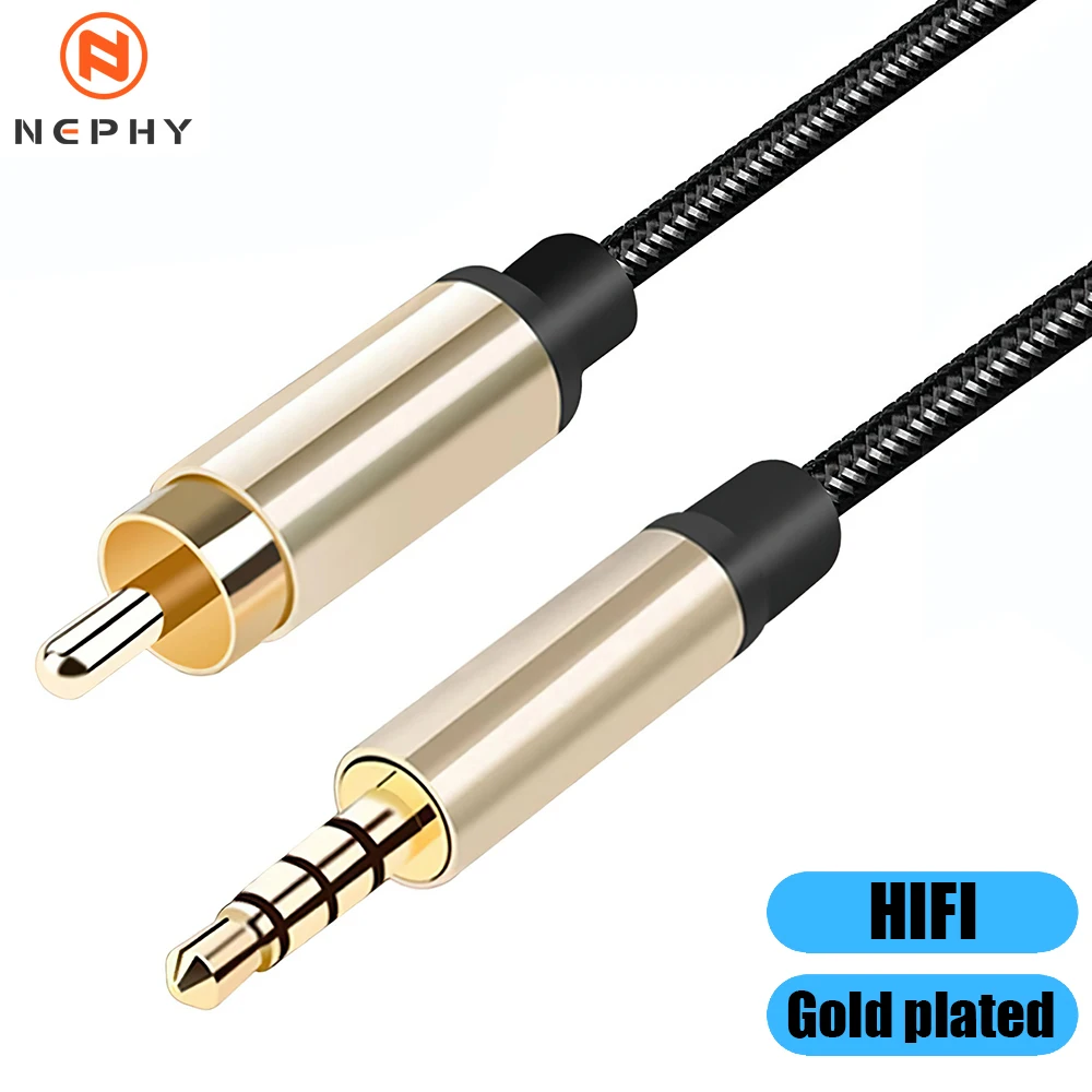 Universal RCA Coaxial to 3.5mm TRRS Audio Cable - Versatile Phono Plug Adapter Converter, Multiple Length Options