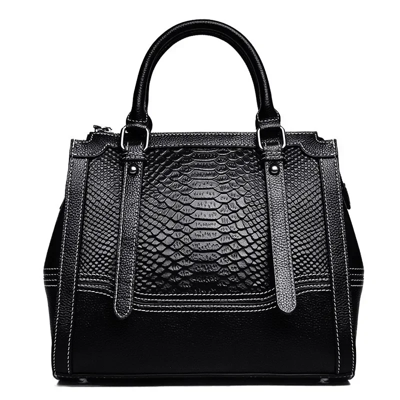 

New Luxury Fashion Alligator Women Handbags Genuine Leather Ladies Shoulder Bags Female Brand Real Natural Leather Crossbody Bag