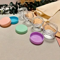 4PCS Empty 20g Travel Small Colorful Covers Clear Plastic Cosmetic Pot Jars With Lids For Face Cream Lip Balm Containers 2