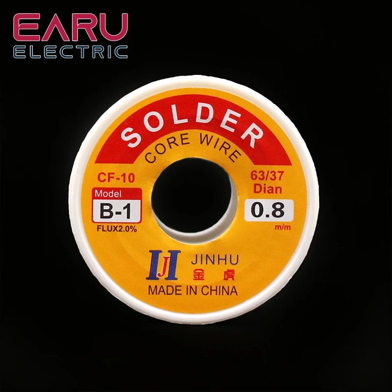 0.6/0.8/1/1.2/1.5/2MM 63/37 FLUX 2.0% 45FT Tin Lead Wire Melt Rosin Core Solder Soldering Wire Roll for Eletric Solder Iron 100g soldering wire soldering tin wire