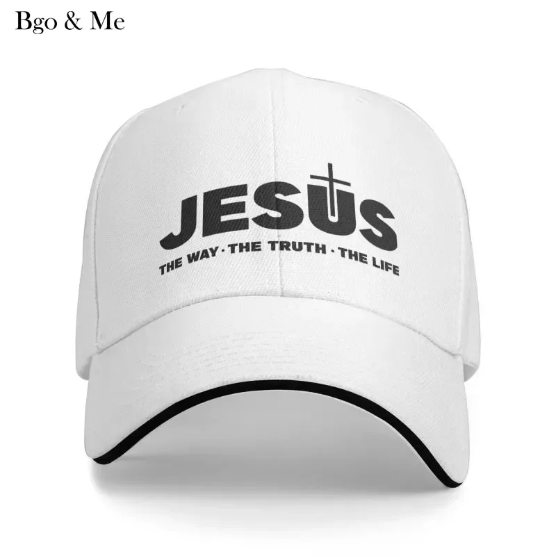 

2023 New Jesus Christ The Way The Truth The Life Baseball Cap Sun Protection Adjustable Religion Cross Christian Faith Dad Hat