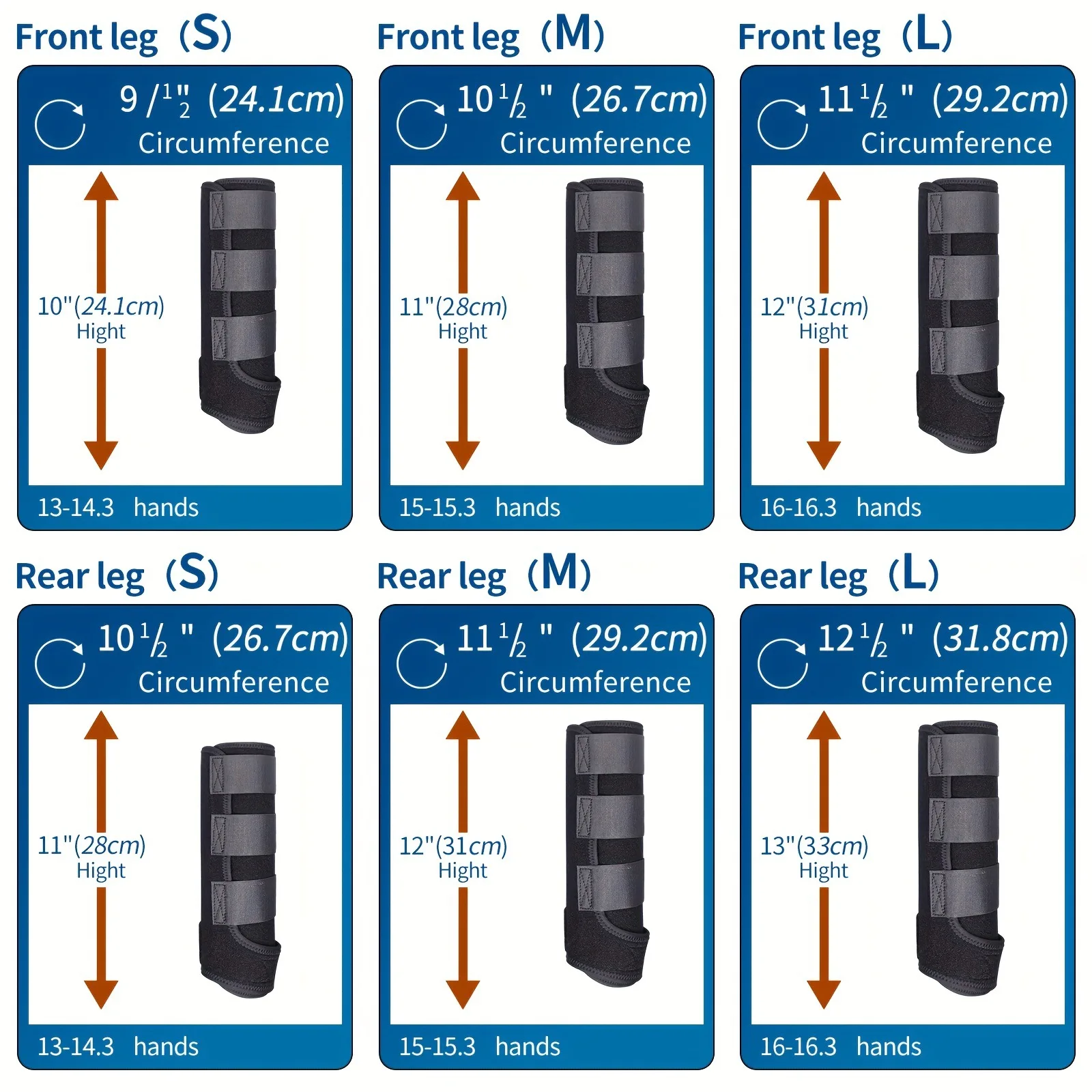 2PCS Horse legging boots anti-collision equestrian horse racing equipment diving material soft and shock absorption 6