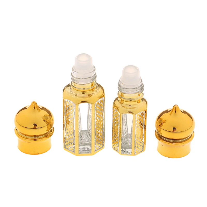 3/6/15ml Gold Mini Glass Roller Bottles, Refillable Travel Perfume & Essential Oil ... - SKU MGRB1946 - UGI Packaging