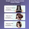 Dual Purpose Electric Hair Comb - Negative Ion Straightener & Curler Five Level Straightening with Inner Buckle Lazy 4