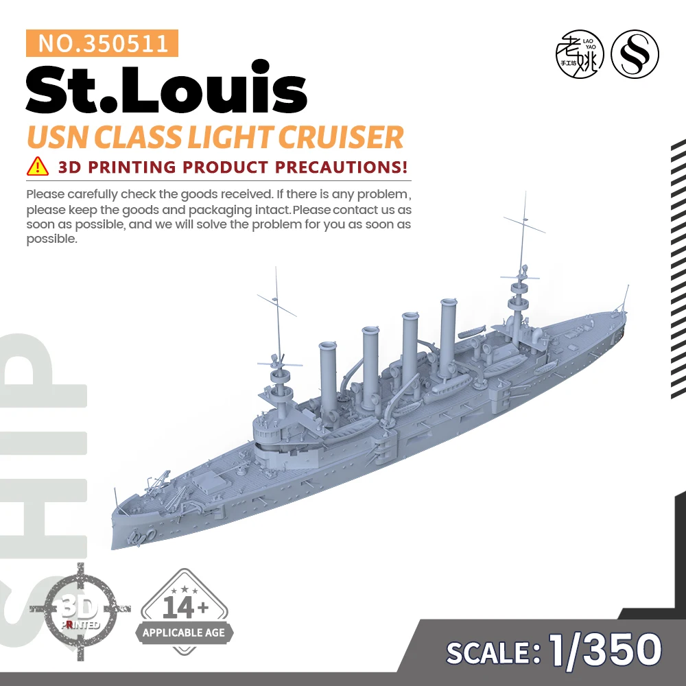 

SSMODEL SS350511 1/350 Military Model Kit USN St.Louis Class Light Cruiser