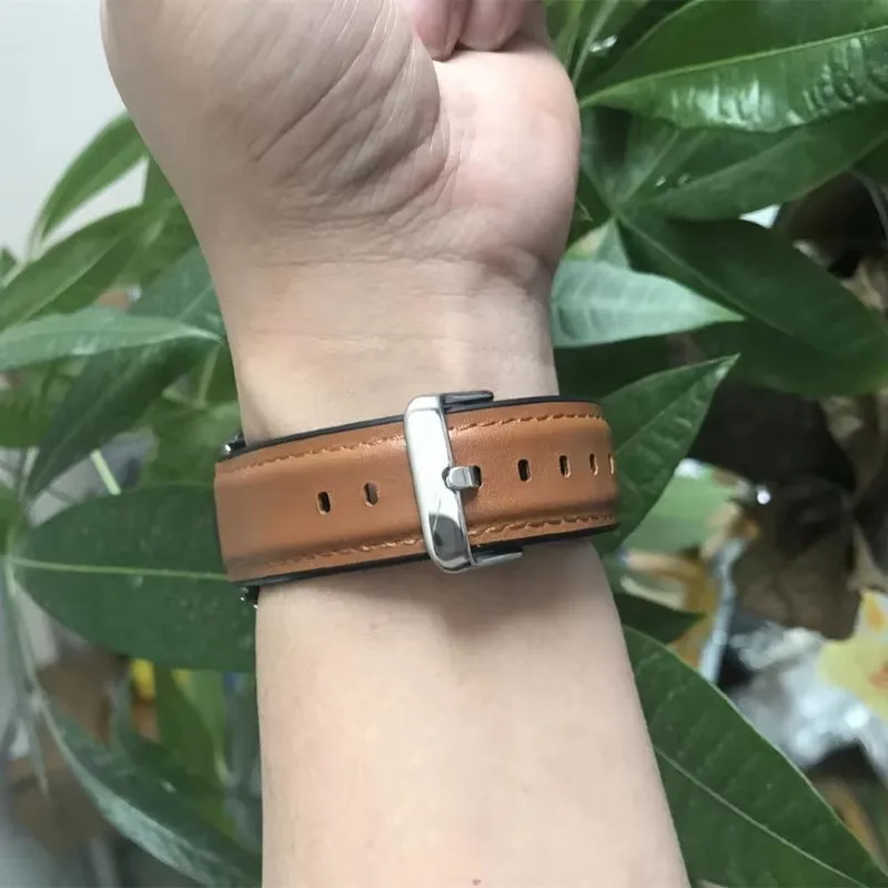 Premium Soft Synthetic Leather Strap - 46mm Watchband Replacement