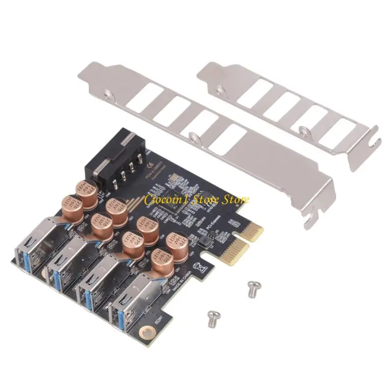 A3PC 내부 외부 USB 3.2 확장 카드 커넥터 PCIe 4 포트 USB 4핀 5Gbps