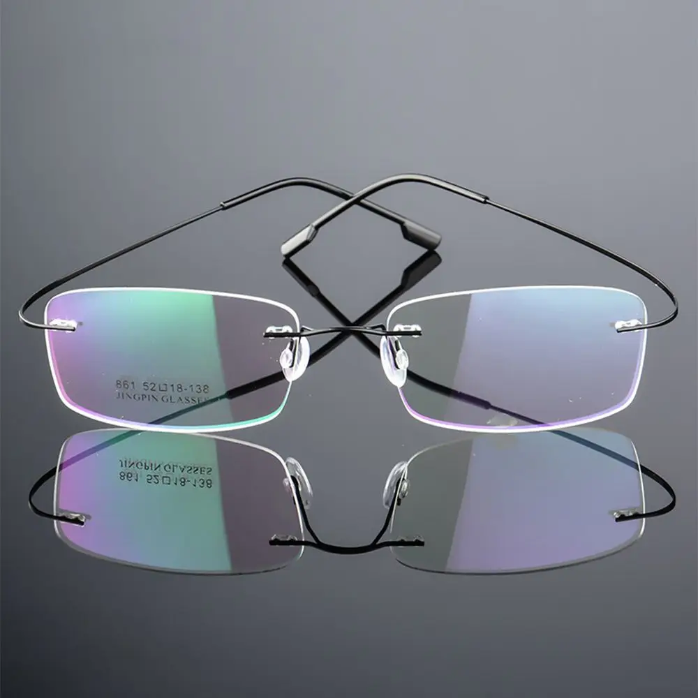 Flexible Ultralight Presbyopic Reading Glasses Strength +1.0~+4.0 Rimless Memory Titanium