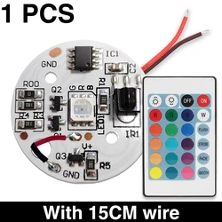 Vibrant 5V LED Light Plate with Wireless Remote Control & Colorful Gradient Effect - 1PCS RGB (With 15CM wire)