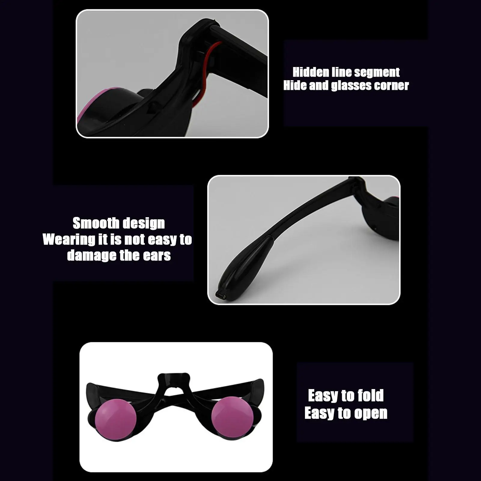 Halloween LED Luminous Glasses Carnival Party Cosplay Props Horror Red Eye Glasses Glow in The Dark Kids Gifts