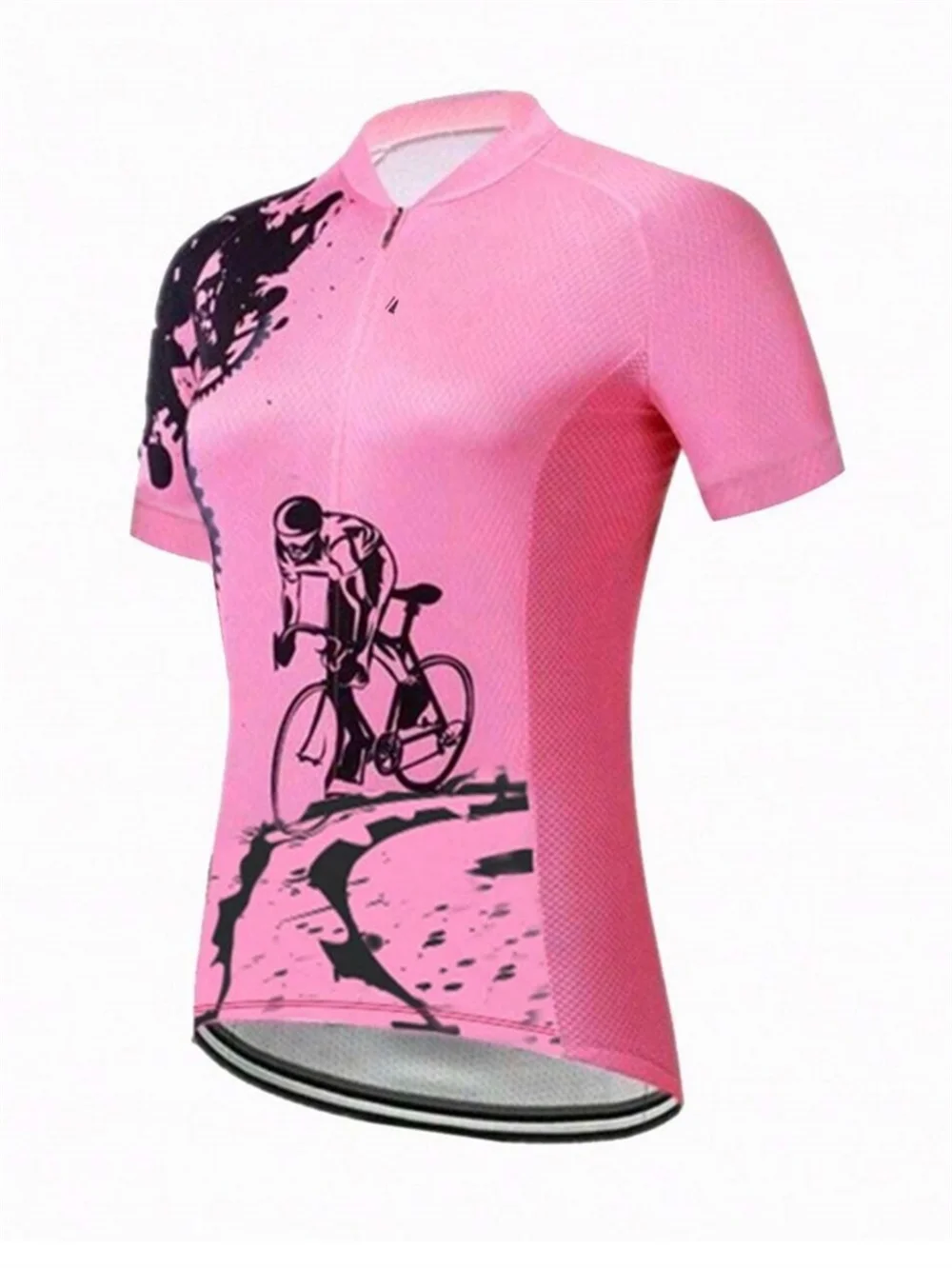 Women's Cycling Jersey Short Sleeve Bike Shirts Full Zip Bicycle Biking Tops Road Mountain Riding with Pockets
