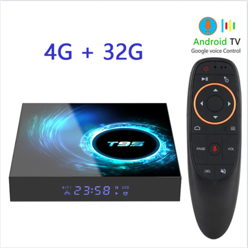Смарт ТВ-приставка T95 Android 10 6k 2022G и 5G Wi-Fi 3D голос 16 ГБ 32 64 4k четырехъядерный