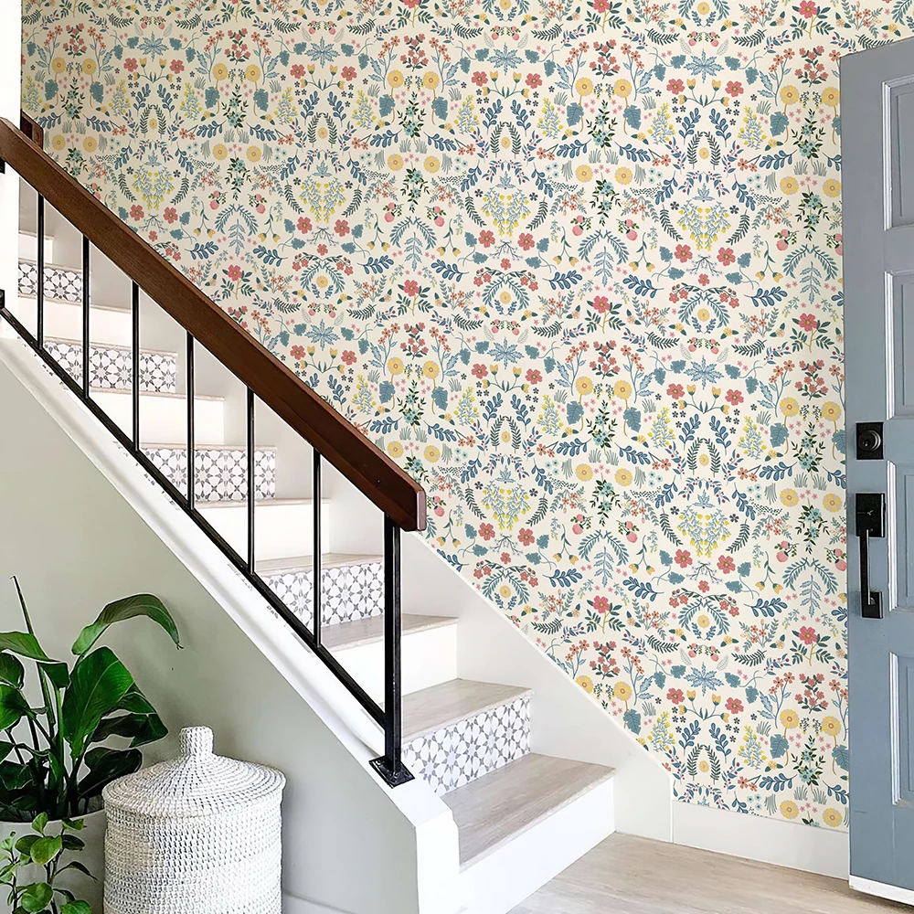 Elegant Self-Adhesive Floral Wallpaper - Waterproof & Detachable