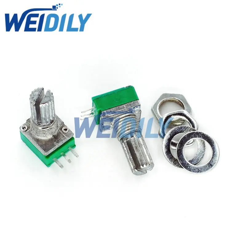 5PCS RK097N B5K B10K B20K B50K B100K 502 103 203 503 104 with Switch Audio 3pin Shaft 15mm Amplifier Sealing Potentiometer New
